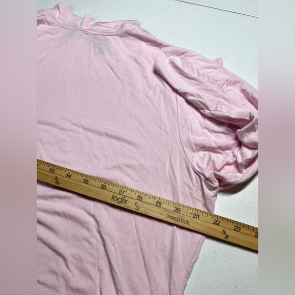 H by Halston Soft Stretch Long Length light Pink Jersey Knit Top XL - Picture 2 of 6